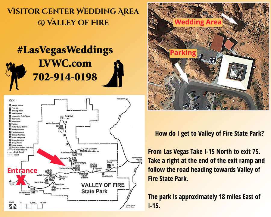 Valley of Fire Visitor Center Wedding Map